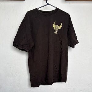 Black and Gold Short Sleeve Tee with Emblem